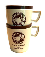 Shipley Donuts Coffee Cups Mugs Vintage 1970s Good ‘N Fresh Maryland Club Coffee picture