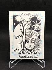 1998 Marvel The Silver Age Sketchagraph Sketch Card John Czop Avengers III picture