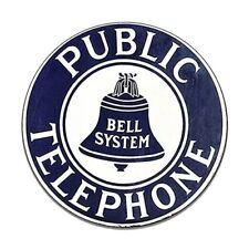 Public Telephone Bell Systems Vintage Telephone Sign Rotary Phone Emblem 12
