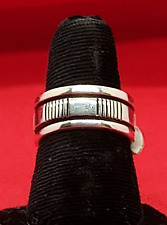 Navajo Band Ring Size 8 Sterling Silver Signed Native American Vintage USA picture
