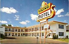 Duluth Minnesota~Viking Motel~Close Up Ship Dragon Masthead Sign~1960s Postcard picture