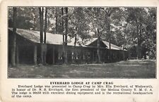 Everhard Lodge Camp Crag Medina County Ohio OH 1934 Postcard picture