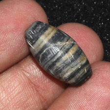 Large Ancient Stone Dzi Bead with Banded Pattern over 2500 Years Old picture