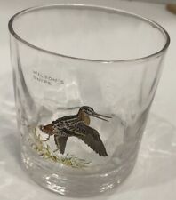 VTG Ned Smith Bird Wilson’s Snipe Whiskey Cocktail Glass American MCM Signed picture