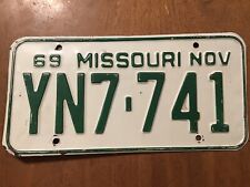 1969 Missouri License Plate Tag picture