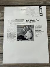 Vintage NBC Series Mad About You The Birth Fact Sheet I Press Release picture