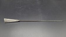 Antique Sterling Silver Head Long Hat Pin, 7 1/2