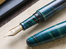 Wancher Dream Fountain Pen | TRUE EBONITE - MARBLE GREEN , Calligraphy Pen picture