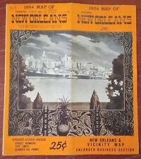 1954 Map New Orleans-Street Guide Index, Street Nos,City Limits, Schools, Parks picture
