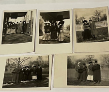 Postcard Woman  Big Hats Nice Dresses Vintage  Photo Lot of 5 picture
