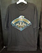 Vintage Harley-Davidson RULES THE ROAD T-Shirt XL Ft. Myers FL picture