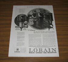 1924 Vintage Ad Lorain High Speed Oil Burner Oil Cook Stove in General Store picture