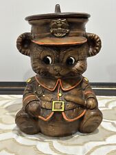 Vintage Treasure Craft Teddy Bear Chief Cookie Jar Anthropomorphic USA Rare picture