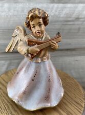VTG ANRI ITALIAN WOODEN MUSIC BOX WOODEN ANGEL PLAYING GUITAR-MUSIC DOESN'T PLAY picture
