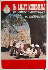 IXe RALLEY MONTE CARLO VINTAGE CAR POSTER 1994 picture