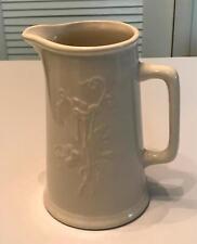 Antique Wm Adams China Real English Ironstone 64oz PITCHER embossed flowers 1950 picture