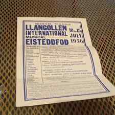 vintage 1956 llangollen international musical eisteddfod concert sheet picture