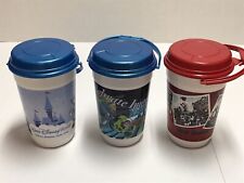 Lot Of 3 Vintage Walt Disney World Parks 9 Inch Plastic Popcorn Containers 90’s picture