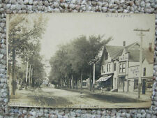 RPPC-WESTBROOK ME-CUMBERLAND MILLS-STREET VIEW-STORES-MAINE-1908-REAL PHOTO picture