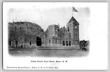 Colfax County Court House Raton NM Vintage Postcard 1907 Raton Drug Co picture
