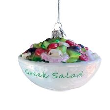 Kurt Adler Glass Greek Salad Ornament Kurt Adler Food Ornament picture
