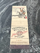 B) TROMMER'S BEER MATCHBOOK COVER JOHN TROMMER BRG CO BROOKLYN NY THE BRASS RAIL picture