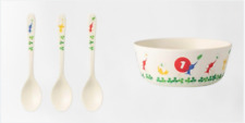 Nintendo Pikmin bowl and spoon set for children game characters from Japan picture