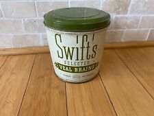 Antique Swift's Vintage Veal Brains Can Collectible Advertising Tin Oddity picture