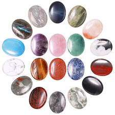 Worry Stone Thumb Gemstone Natural Healing Crystal Therapy Massage 35x45mm 10pcs picture