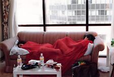 Original Photo 4x6 Women Lying Sleeping On Couch In Living Room H226 #27 picture