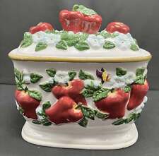 Cookie Jar by KK Merchandise Vintage Apples and Apple Blossoms picture