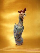 1930's Chinese Famille Rose Porcelain Phoenix Bird Figurine Marked 14.4