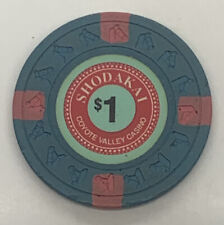 SHODAKAI Casino $1 Casino Chip - COYOTE VALLEY Redwood California HHR Mold picture