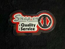 Vintage 1970s SNAP-ON TOOLS #1 Quality Service Foil Decal Sticker OLD LOGO picture