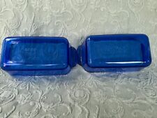 Vtg Pyrex 213-R Cobalt Blue Glass Bread Loaf Pan 1.5 Qt  8.5”X4.5”x2.5” EUC picture