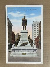 Postcard Atlanta GA Georgia Henry W. Grady Monument Statue Marietta Street picture