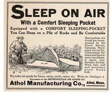 1917 ATHOL MFG. CO. Metropolitan Air Goods air mattress camping MA Print Ad picture