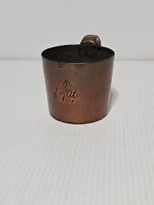  RUM VINTAGE ROYAL BRITISH NAVY GROG / RUM MEASURE CUP 1/2 Pint Copper  Marked picture