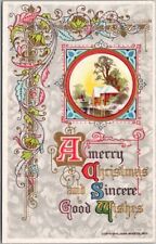 1910s Winsch CHRISTMAS Greetings Embossed Postcard 