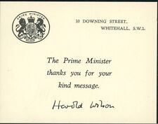 British Prime Minister Harold Wilson Autograph picture