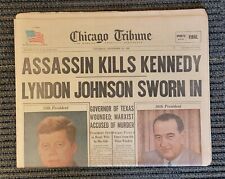 John F. Kennedy JFK Assassination Chicago Tribune Newspaper picture