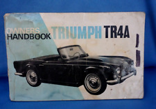 Vintage Original Triumph TR4A Owners Handbook used Manual Booklet 512916 3rd ed. picture