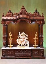 Antique Finish Wooden Pooja Temple Mandir For Home Decor And Auspicious Occasion picture