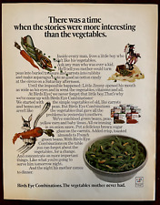 1971 BIRDS EYE Vintage Print Ad Vegetables Green Beans Carrot Bunny Rabbit picture