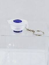 Tupperware Mini Batter Mixing Bowl Keychain Royal Blue NEW Vtg picture