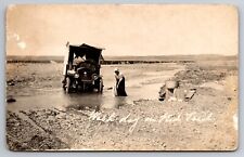 Carnation Milk Dairy Truck Wash Day on Red Trail Montana c1915 Real Photo RPPC picture