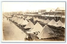 c1910's Great Fire Tent Rooms Car Colon Panama RPPC Photo Antique Postcard picture
