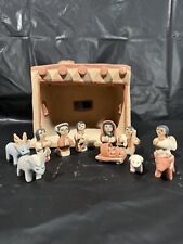 12 PiecesVintage Nacimiento Jemez pottery nativity type set figures picture