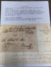 Puerto Rico 1874, Frontal y Documentos Criminal Esclavo Liberto por Hurto picture