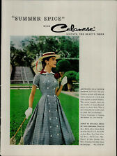 1956 Celanese Summer Spice Acetate The Beauty Fiber Dress Vintage Print Ad 2314 picture